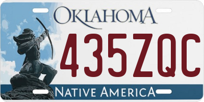 OK license plate 435ZQC