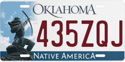 OK license plate 435ZQJ