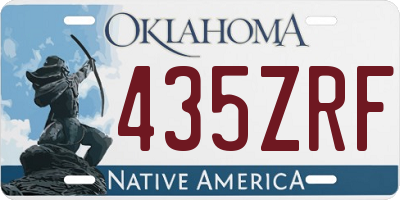 OK license plate 435ZRF