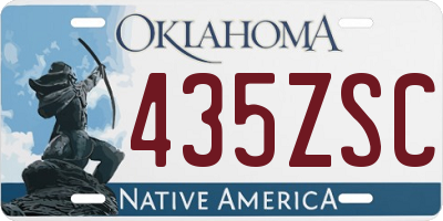 OK license plate 435ZSC