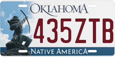 OK license plate 435ZTB