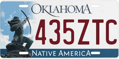 OK license plate 435ZTC