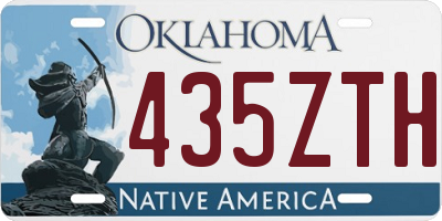 OK license plate 435ZTH