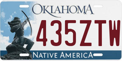 OK license plate 435ZTW
