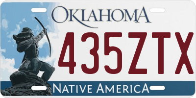 OK license plate 435ZTX