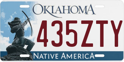 OK license plate 435ZTY