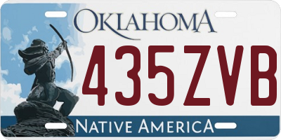 OK license plate 435ZVB