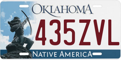 OK license plate 435ZVL