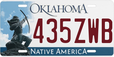 OK license plate 435ZWB