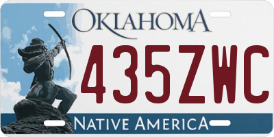 OK license plate 435ZWC