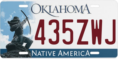 OK license plate 435ZWJ