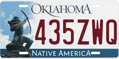 OK license plate 435ZWQ