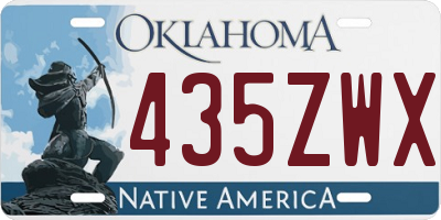 OK license plate 435ZWX