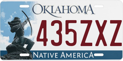 OK license plate 435ZXZ