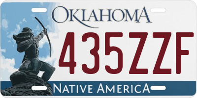 OK license plate 435ZZF