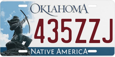 OK license plate 435ZZJ