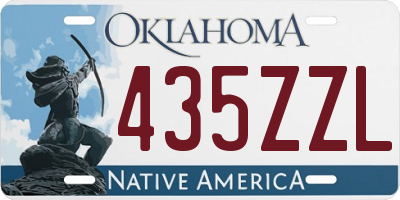 OK license plate 435ZZL