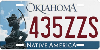 OK license plate 435ZZS