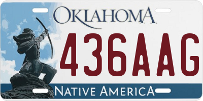 OK license plate 436AAG