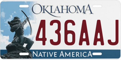 OK license plate 436AAJ