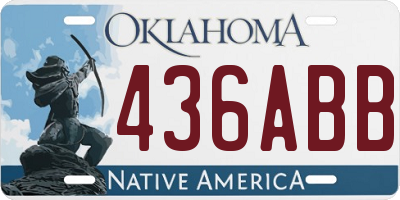 OK license plate 436ABB