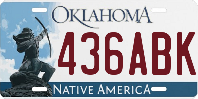 OK license plate 436ABK