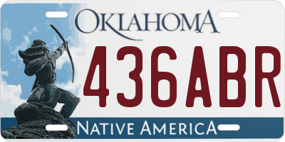 OK license plate 436ABR