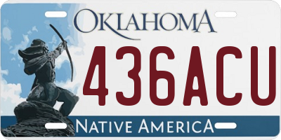 OK license plate 436ACU