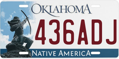OK license plate 436ADJ