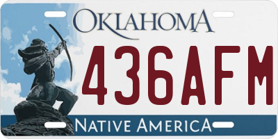OK license plate 436AFM