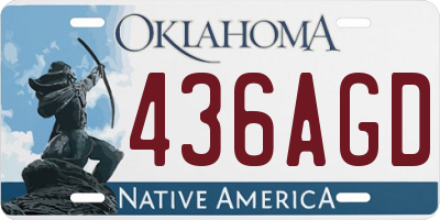 OK license plate 436AGD