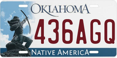 OK license plate 436AGQ