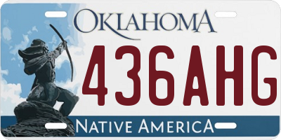 OK license plate 436AHG