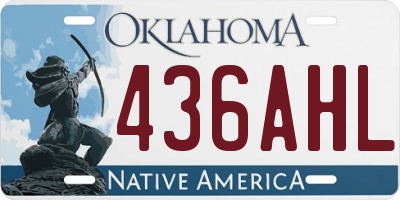 OK license plate 436AHL