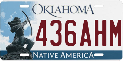 OK license plate 436AHM