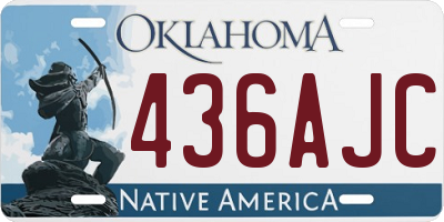 OK license plate 436AJC