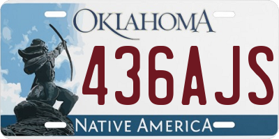 OK license plate 436AJS