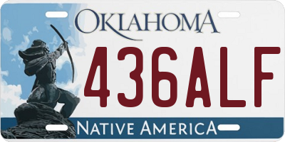 OK license plate 436ALF