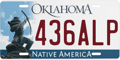 OK license plate 436ALP
