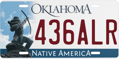 OK license plate 436ALR