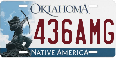 OK license plate 436AMG