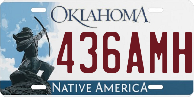OK license plate 436AMH