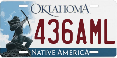 OK license plate 436AML