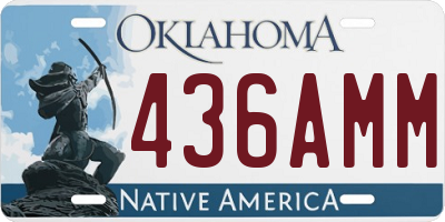 OK license plate 436AMM