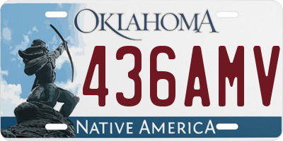 OK license plate 436AMV