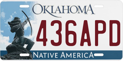OK license plate 436APD