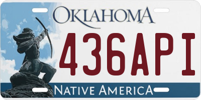 OK license plate 436API