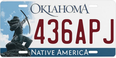 OK license plate 436APJ