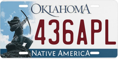 OK license plate 436APL