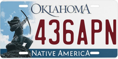 OK license plate 436APN